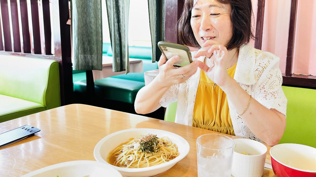 お客様とお昼ご飯🍝