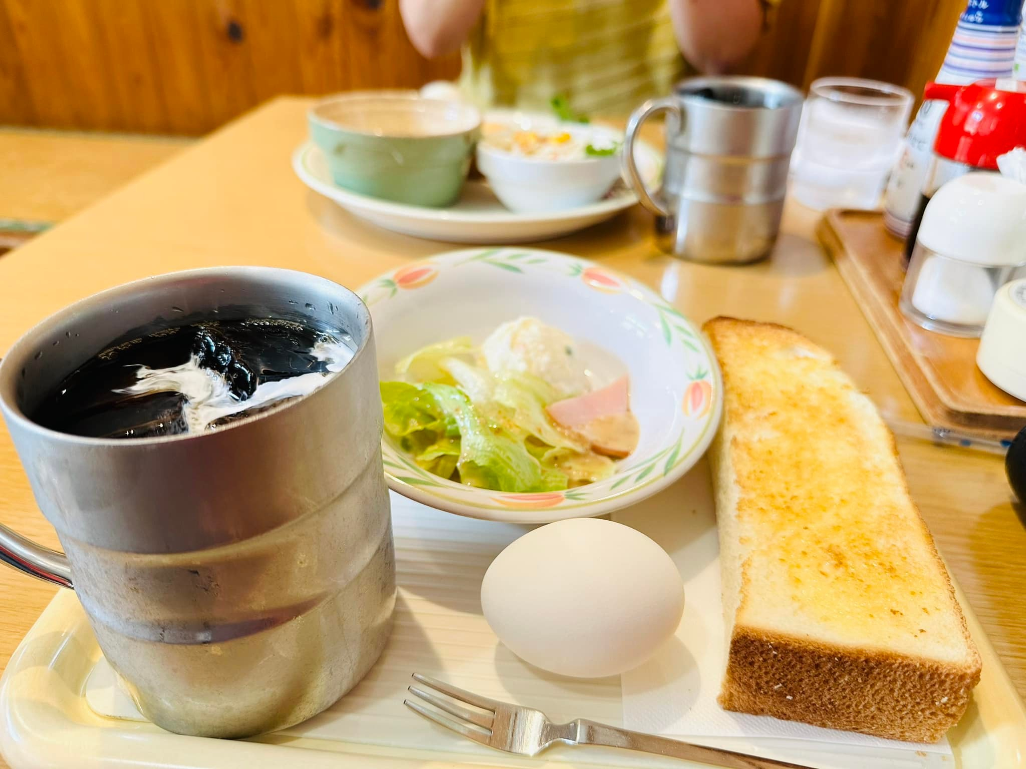 お客様とモーニング☕️🍞