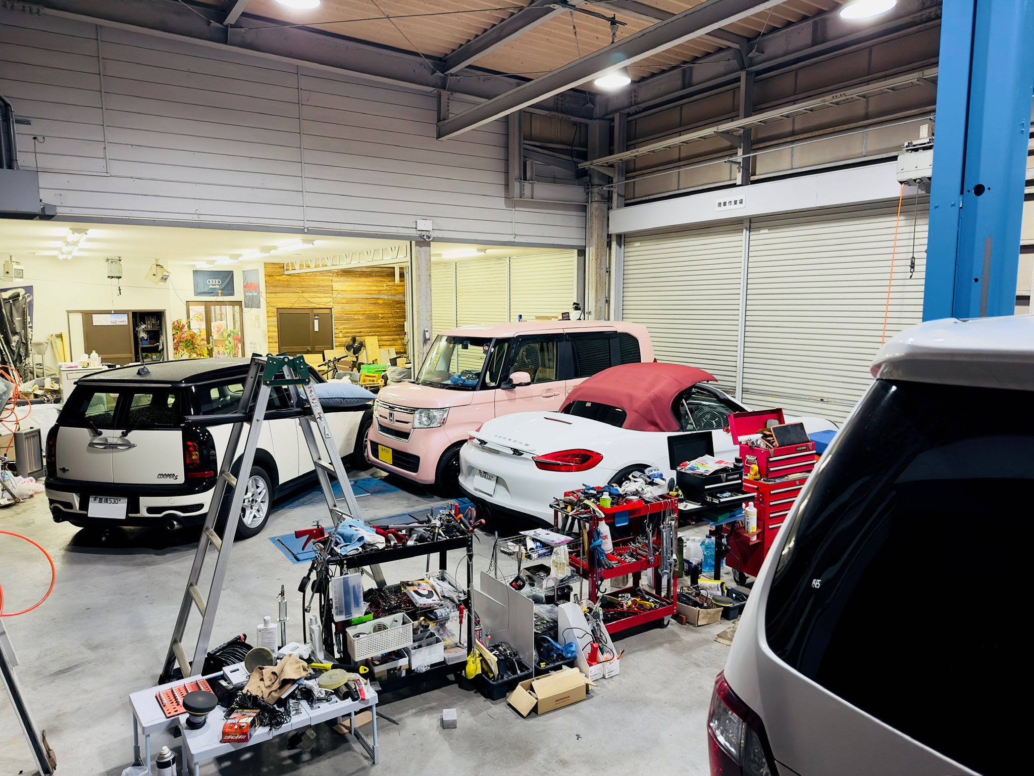 ポルシェの幌を分解して🔧