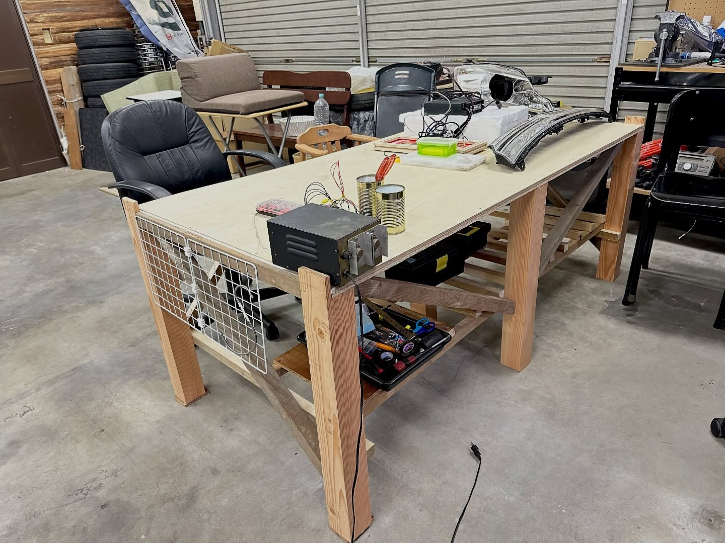 立派な作業台が出来上がりました♪